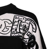 Dolce & Gabbana Black White Logo Print Wool Pullover Sweater