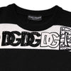 Dolce & Gabbana Black White Logo Print Wool Pullover Sweater