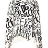 Dolce & Gabbana White Black Logo Print Women Pullover Sweater
