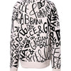 Dolce & Gabbana White Black Logo Print Women Pullover Sweater