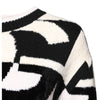 Dolce & Gabbana White Black Logo Print Women Pullover Sweater