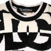 Dolce & Gabbana White Black Logo Print Women Pullover Sweater