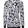 Dolce & Gabbana Black White Logo Print Women Pullover Sweater
