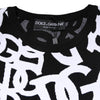 Dolce & Gabbana Black White Logo Print Women Pullover Sweater