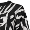 Dolce & Gabbana Black White Print Women Pullover Sweater