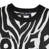 Dolce & Gabbana Black White Print Women Pullover Sweater