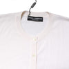 Dolce & Gabbana White Cashmere Crew Neck Top Cardigan Sweater