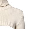 Dolce & Gabbana Ivory Cashmere Turtleneck Cropped Top Sweater