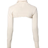 Dolce & Gabbana Ivory Cashmere Turtleneck Cropped Top Sweater