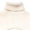 Dolce & Gabbana Ivory Cashmere Turtleneck Cropped Top Sweater