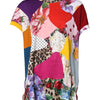 Dolce & Gabbana Multicolor Patchwork Short Sleeve Blouse Top
