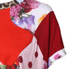 Dolce & Gabbana Multicolor Patchwork Short Sleeve Blouse Top
