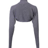 Dolce & Gabbana Gray Wool Knit Turtleneck Cropped Top Sweater