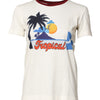 Dolce & Gabbana White Cotton Print Short Sleeves Top T-shirt