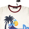 Dolce & Gabbana White Cotton Print Short Sleeves Top T-shirt