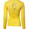 Dolce & Gabbana Yellow Polyester Women Pullover Top Sweater