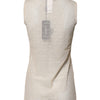 Dolce & Gabbana Ivory Nylon Logo See Through Sleeveless Tank Top