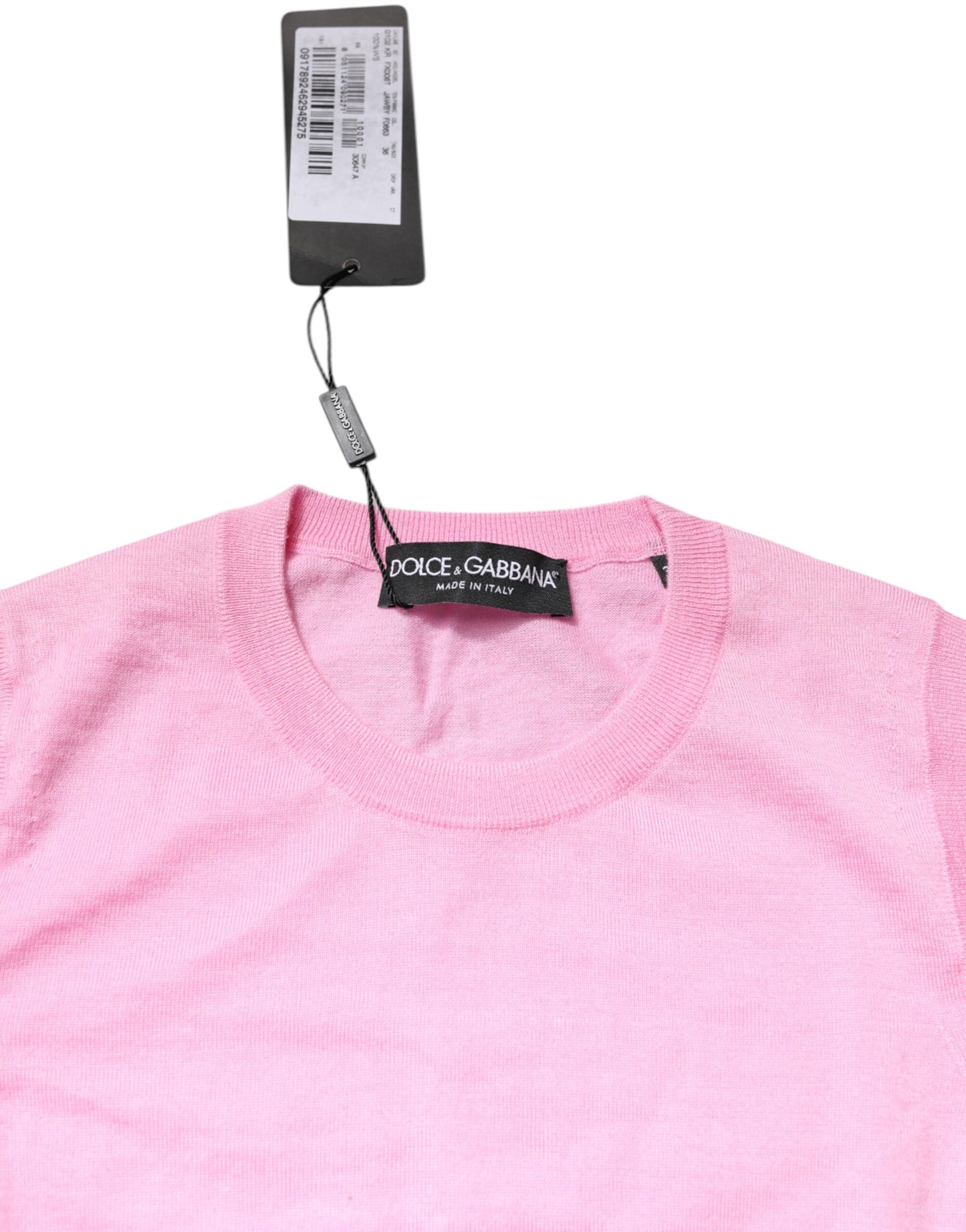 Dolce &amp; Gabbana – Ärmelloses Tanktop aus Kaschmir mit Rundhalsausschnitt in Rosa