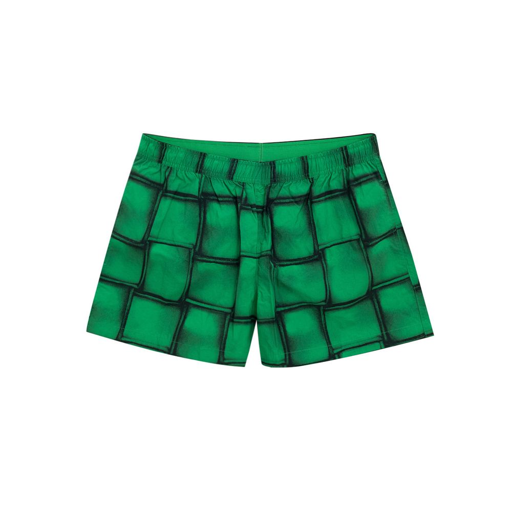 Bottega Veneta grüne Polyamid-Badeshorts