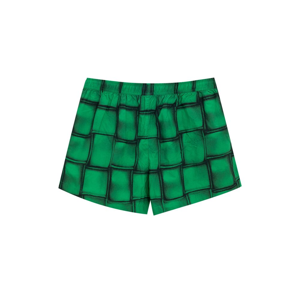 Bottega Veneta grüne Polyamid-Badeshorts