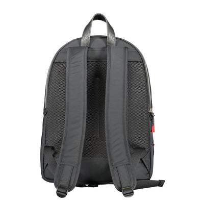 Tommy Hilfiger Black Polyester Men Backpack