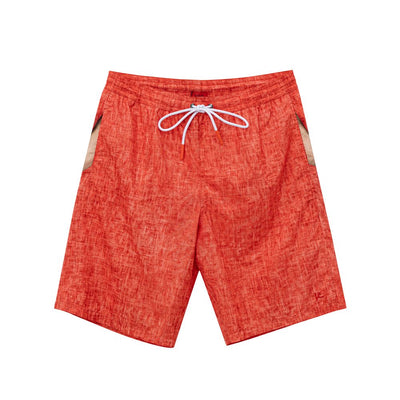 Isaia Red Polyester Swim Shorts