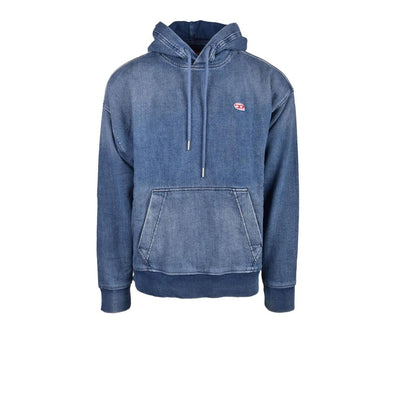 Diesel Blue Cotton Hoodie
