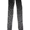 Dolce & Gabbana Black Floral Lace Cotton Stretch Stockings Socks