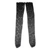 Dolce & Gabbana Black Floral Lace Cotton Stretch Stockings Socks
