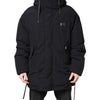 Dolce & Gabbana Black Nylon Full Zip Hooded Parka Jacket