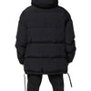 Dolce & Gabbana Black Nylon Full Zip Hooded Parka Jacket