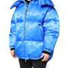 Dolce & Gabbana Blue Logo Full Zip Hooded Quilted Jacket