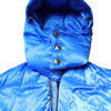 Dolce & Gabbana Blue Logo Full Zip Hooded Quilted Jacket
