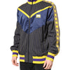Dolce & Gabbana Black Striped Logo Full Zip Bomber Jacket