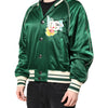 Dolce & Gabbana Green Floral DG Logo Full Zip Bomber Jacket
