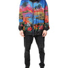 Dolce & Gabbana Multicolor Print Hooded Windbreaker Jacket