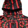 Dolce & Gabbana Black Cherry Print Hooded Windbreaker Jacket