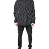 Dolce & Gabbana Black Heart Print Hooded Windbreaker Jacket