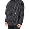 Dolce & Gabbana Black Heart Print Hooded Windbreaker Jacket