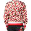 Dolce & Gabbana White Cherry Print Full Zip Bomber Jacket