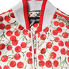 Dolce & Gabbana White Cherry Print Full Zip Bomber Jacket