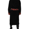 Dolce & Gabbana Black Cherry Print Wrap Robe Men Coat Jacket