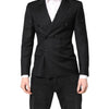 Dolce & Gabbana Black MARTINI Double Breasted Coat Blazer