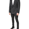 Dolce & Gabbana Black Striped SICILIA Formal 2 Piece Suit