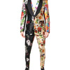 Dolce & Gabbana Multicolor Floral SICILIA Silk 3 Piece Suit