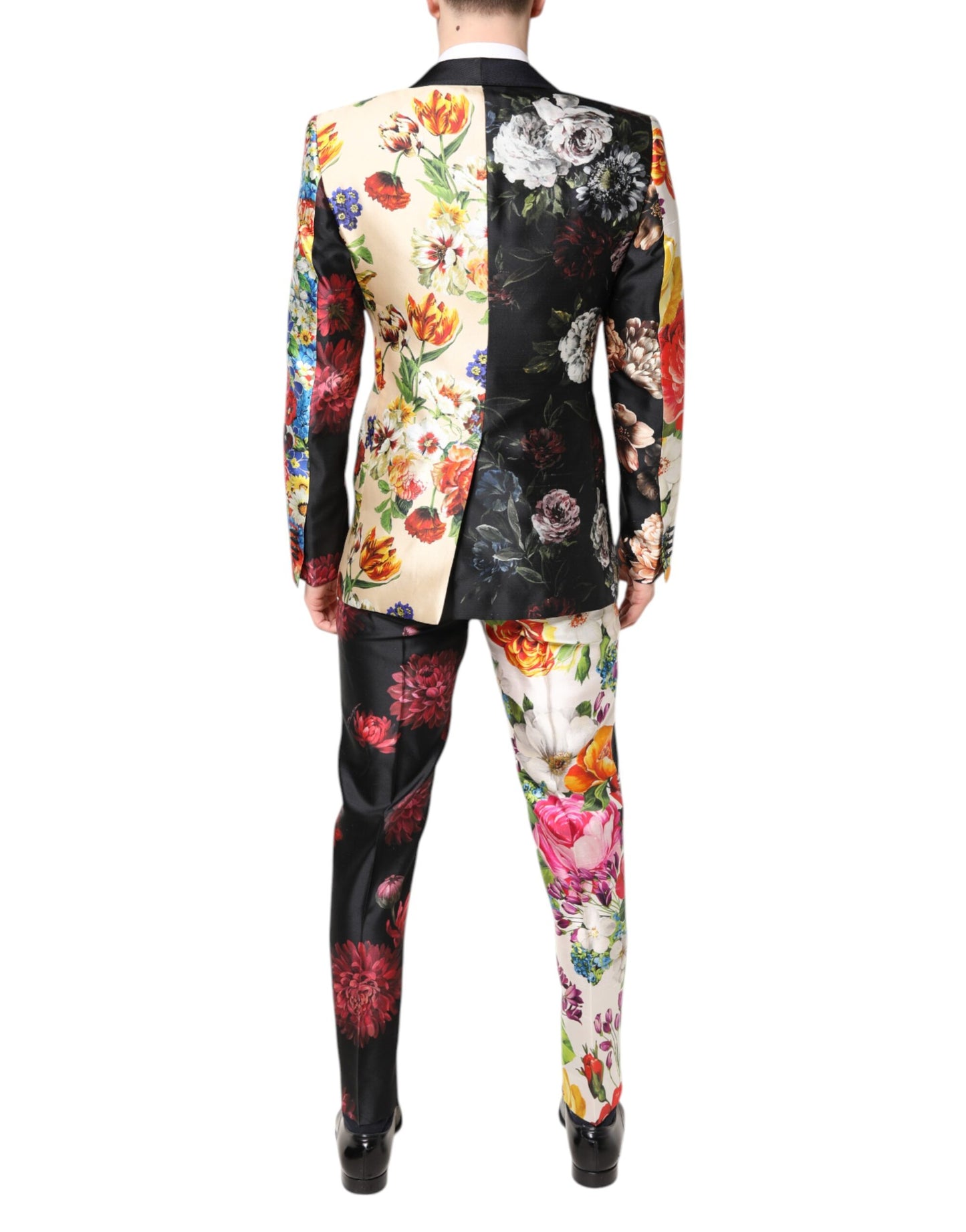Dolce & Gabbana Multicolor Floral SICILIA Silk 3 Piece Suit