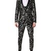 Dolce & Gabbana Black Gray MARTINI Jacquard Men 3 Piece Suit