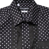 Dolce & Gabbana Black Polka Dot Long Sleeves Gold Formal Shirt