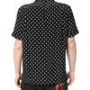Dolce &amp; Gabbana – Schwarzes, gepunktetes, kurzärmliges Freizeithemd