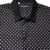 Dolce & Gabbana Black Polka Dot Cotton Formal Dress Shirt